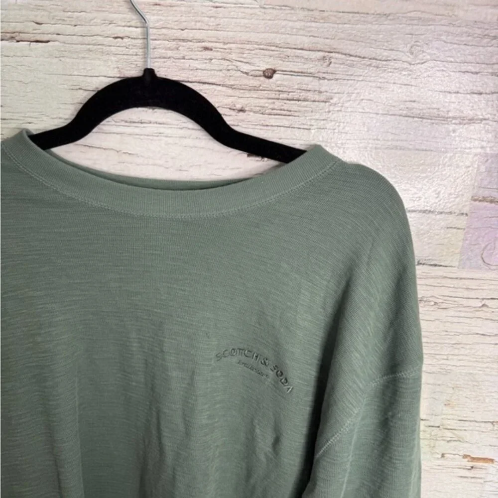 Scotch & Soda Amsterdams Men's Crewneck Pullover long sleeve top green xl - Picture 3 of 6